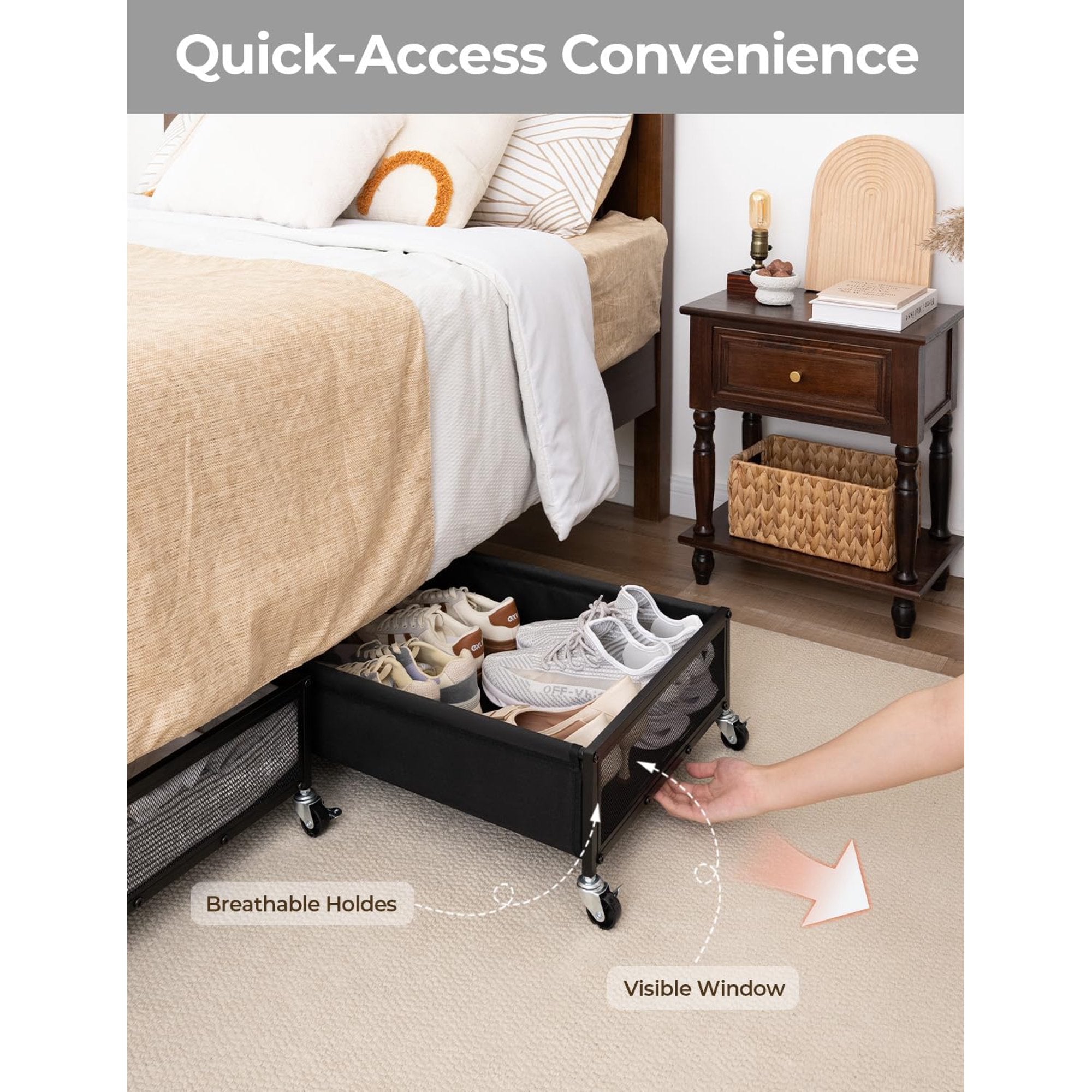 2-Pack Metal Underbed Storage Bins, 80L Y39193