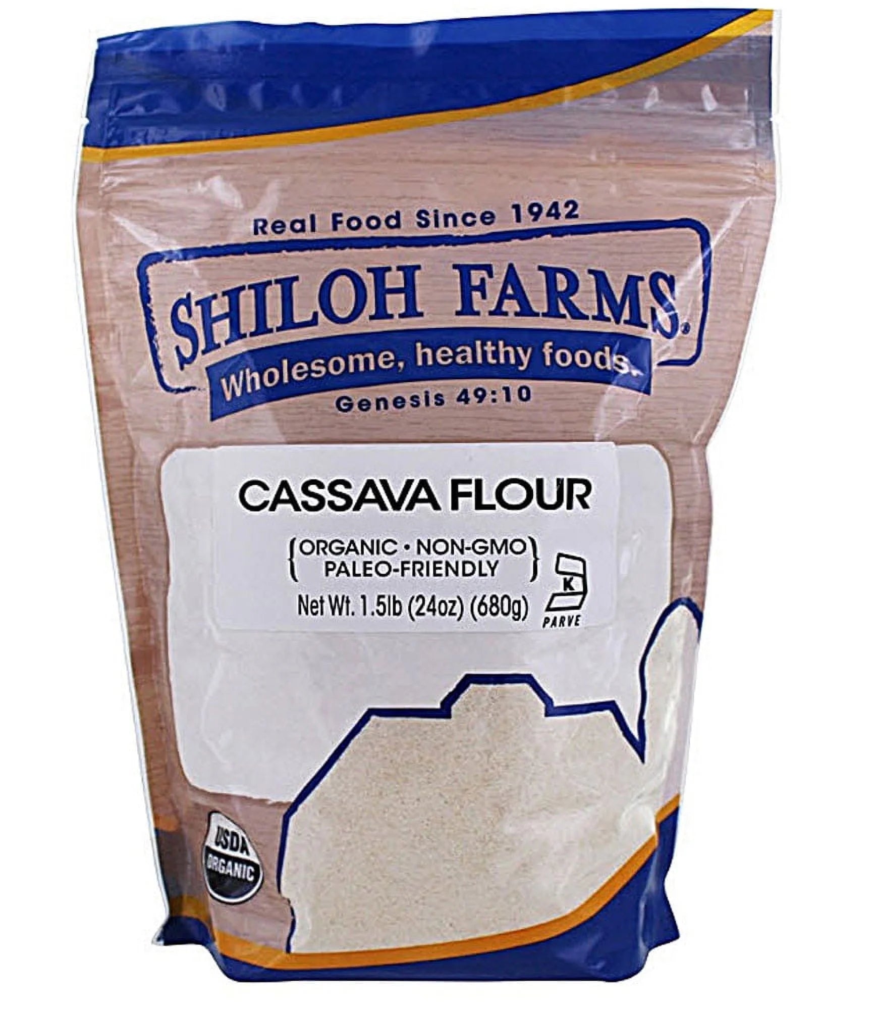 Organic Cassava Flour - 24 oz Pack of 4 O6705