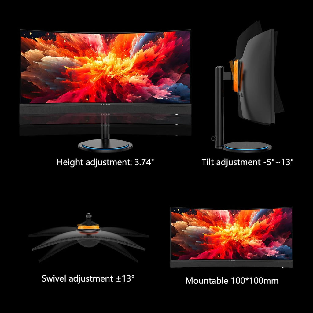 34" Curved Ultrawide Gaming Monitor 3440 x 1440p 165Hz Black P34512