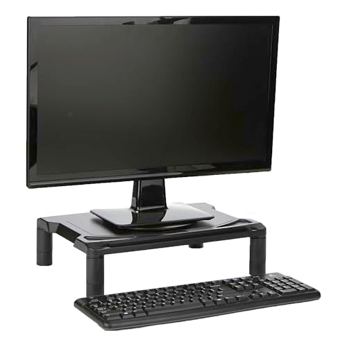 Black Height Adjustable Monitor Stand N377