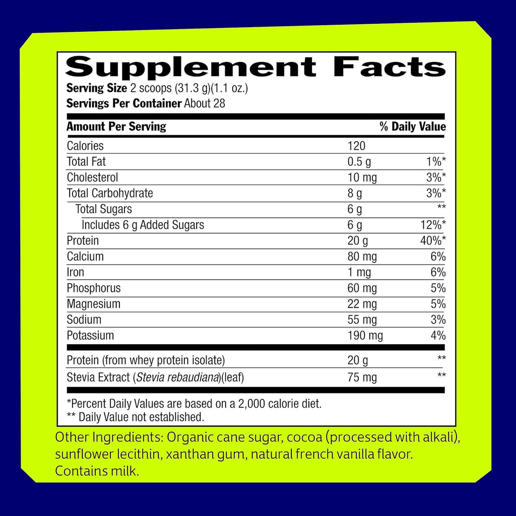 100% Whey Isolate Protein - Chocolate - 30.9 oz P76850