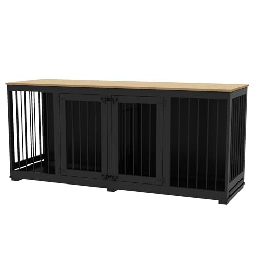 White Heavy Duty Wooden Large Dog Kennel with Trays O6010