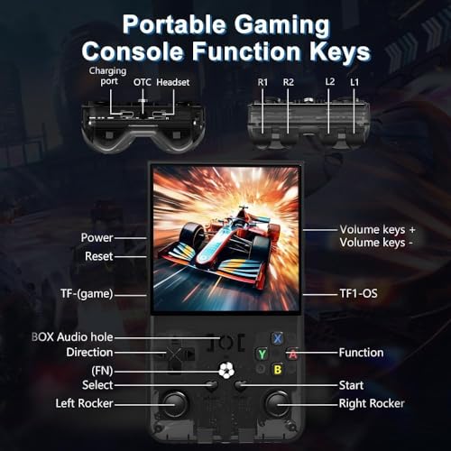 Handheld Game Console 4.0 Inch IPS 64GB TF Card 4000mAh Battery New Black G2080