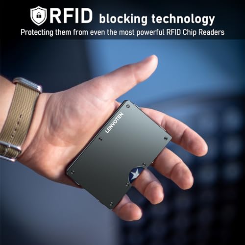 Matte Black Slim RFID Blocking Front Pocket Wallet Y122443