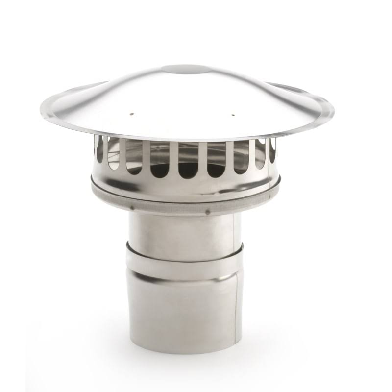 8x22 Stainless Steel Storm Collar & Rain Cap E2821