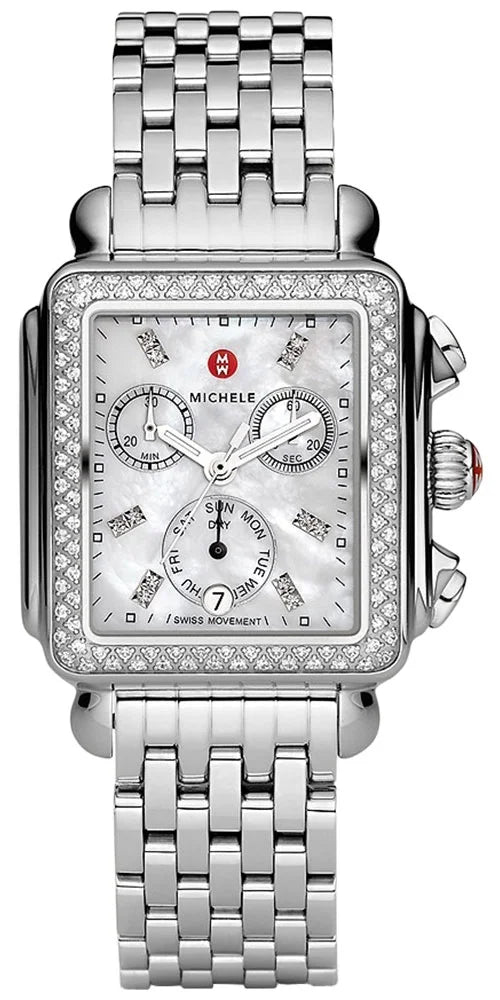 Stainless Steel Diamond Chronograph Day/Date Womens Watch G10523