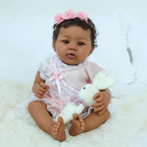 18-Inch Realistic Lifelike African American Handmade Doll G536023