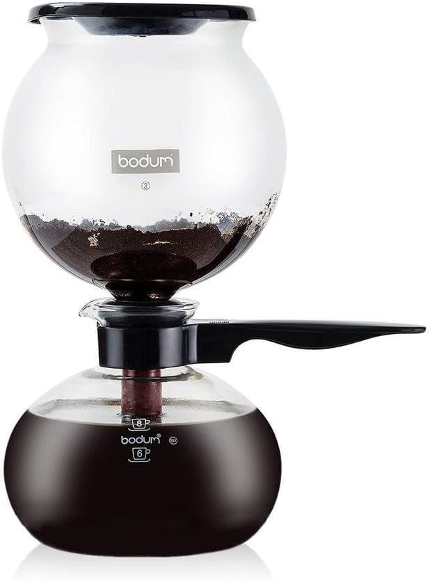 34 oz Vacuum Coffee Maker, Borosilicate Glass, Black B5783
