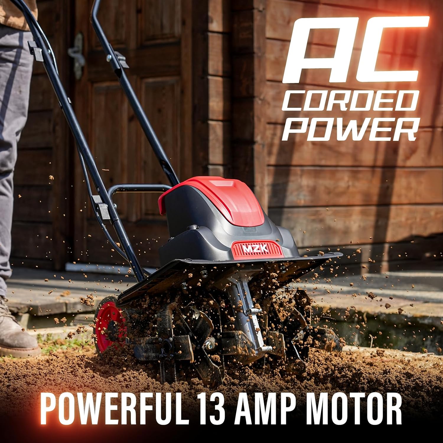 16-Inch 13-Amp Corded Electric Tiller/Cultivator with Adjustable Wheels A2530