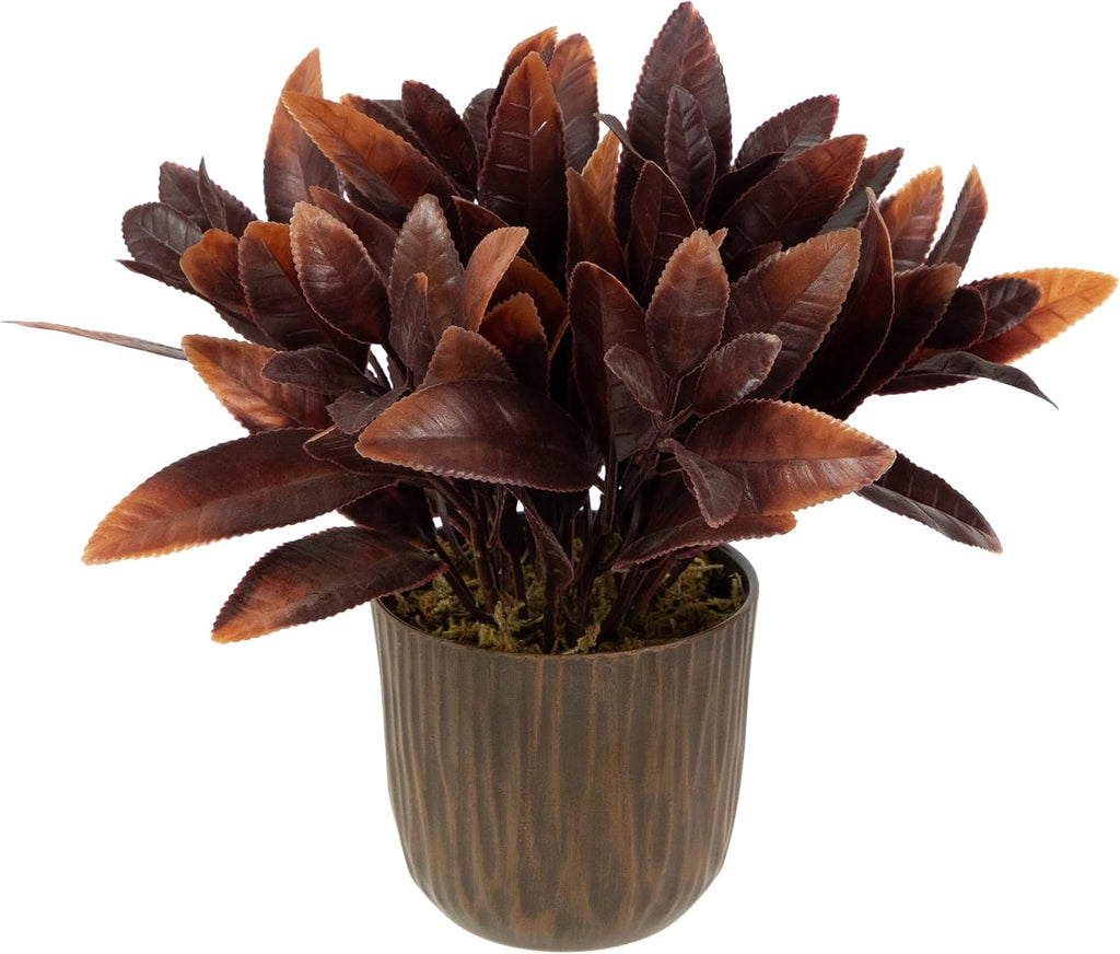 8" Artificial Foliage Plant in Textured Pot Z583