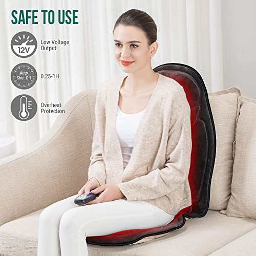 Vibration Back Massager with Heat, Massage Seat Cushion U176