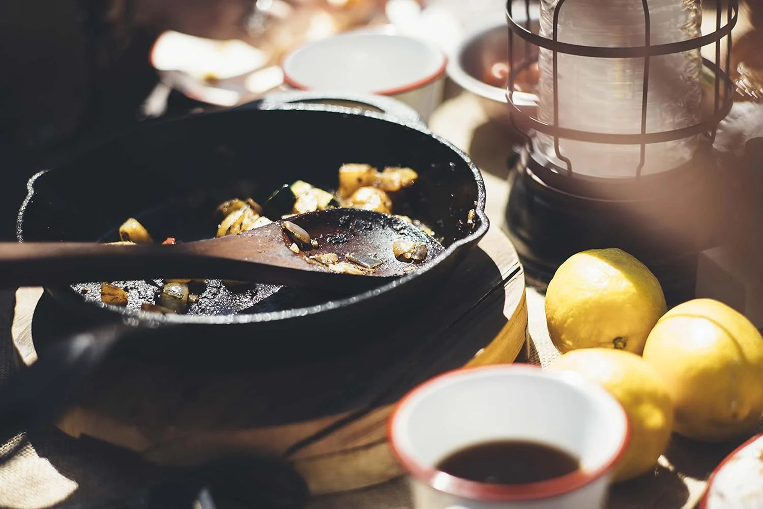 Black Enameled Cast Iron Skillet W948
