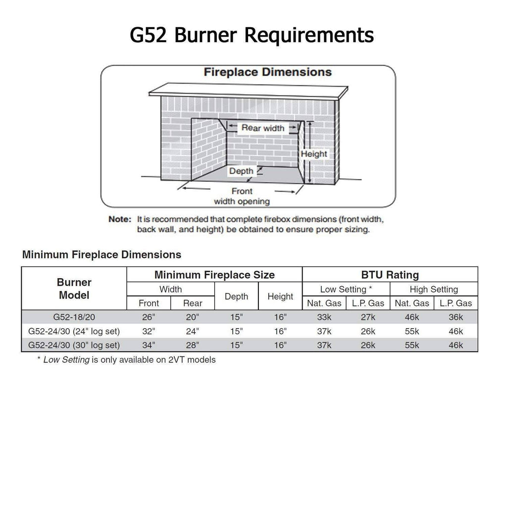Vented Fireplace Burner L15934