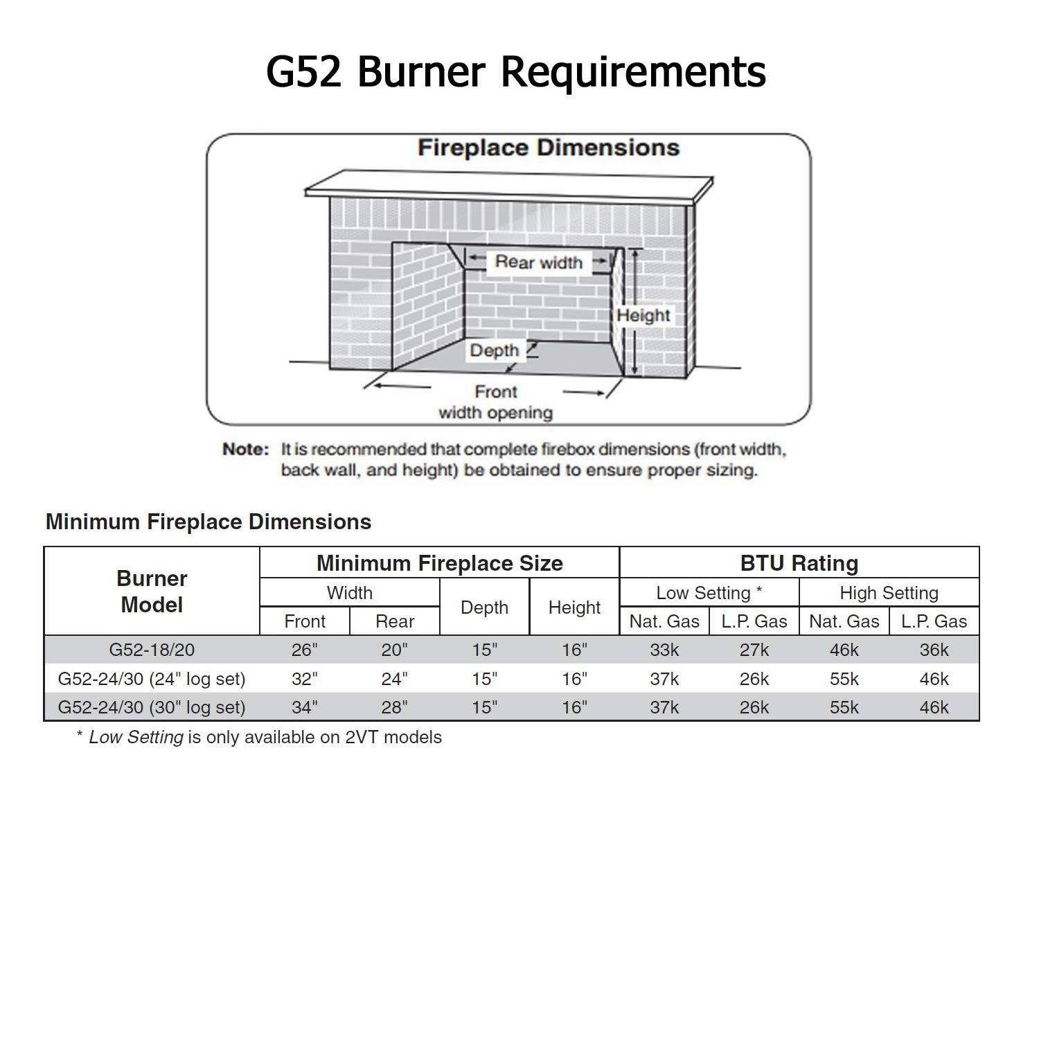 Vented Fireplace Burner L15934