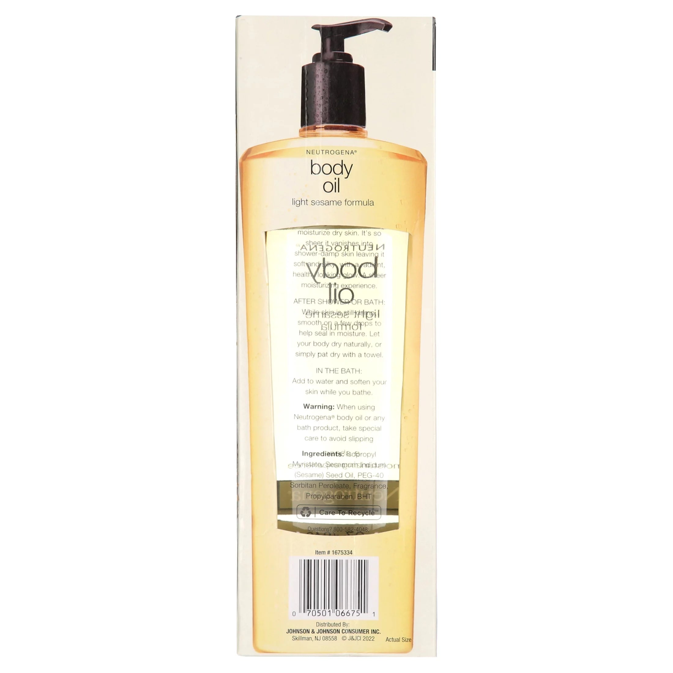 Light Sesame Formula Body Oil (32 Fluid Ounce) U887