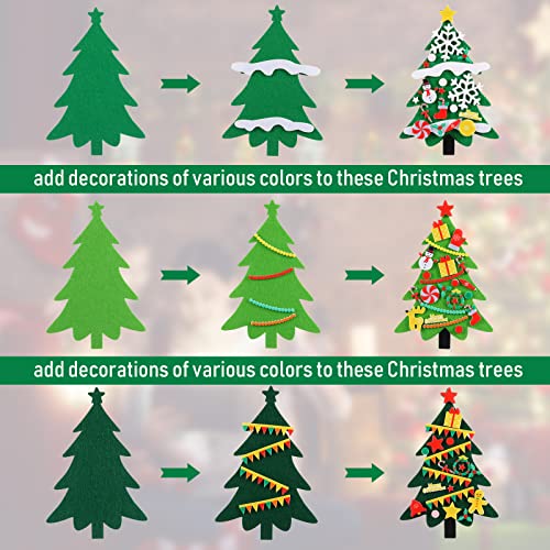 DIY Felt Christmas Tree and Ornaments Craft Decorations R220419