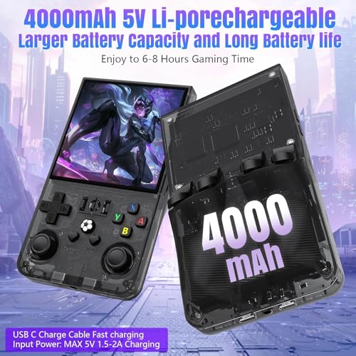 Handheld Game Console 4.0 Inch IPS 64GB TF Card 4000mAh Battery New Black G2080