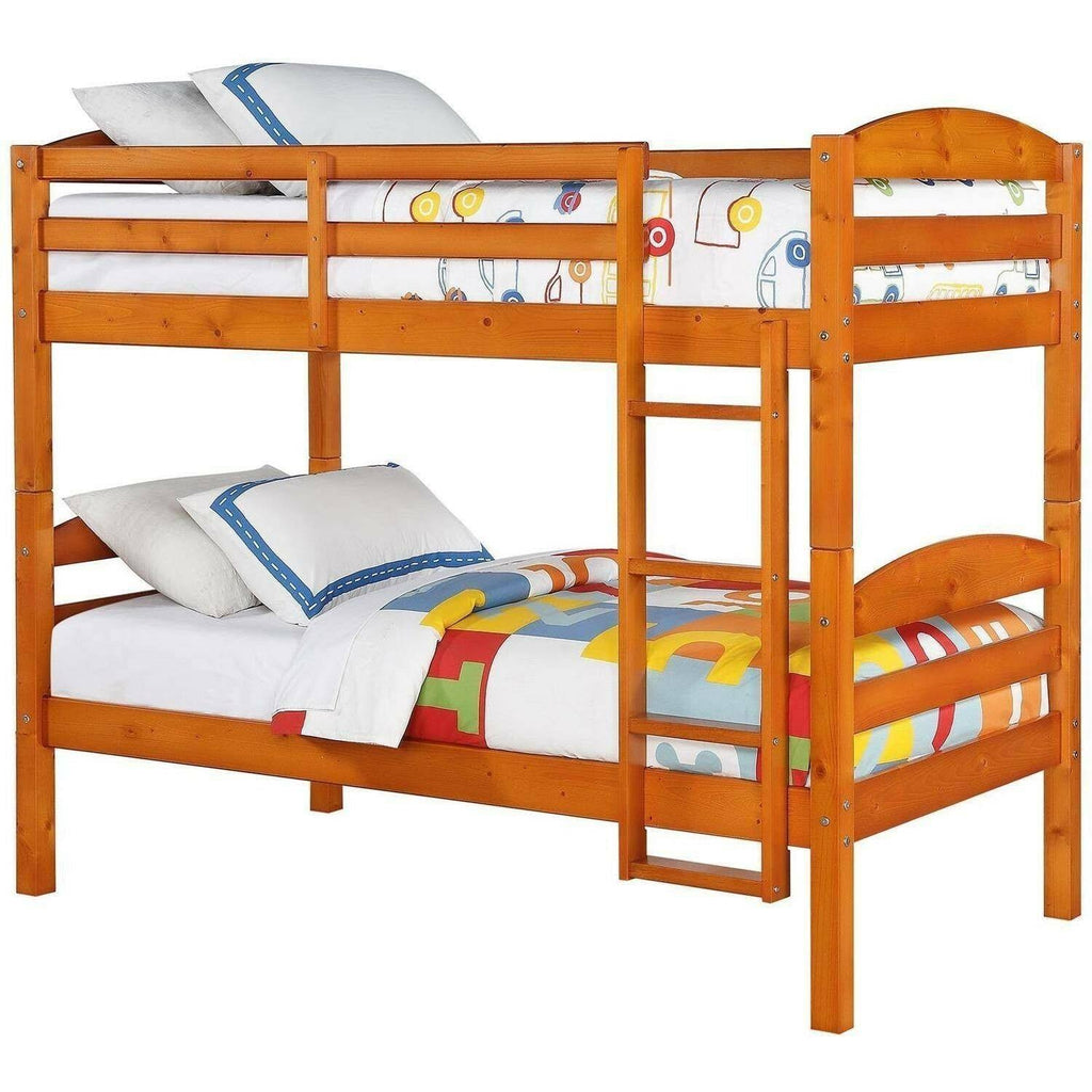 Pine Wood Twin-over-Twin Bunk Bed H6287