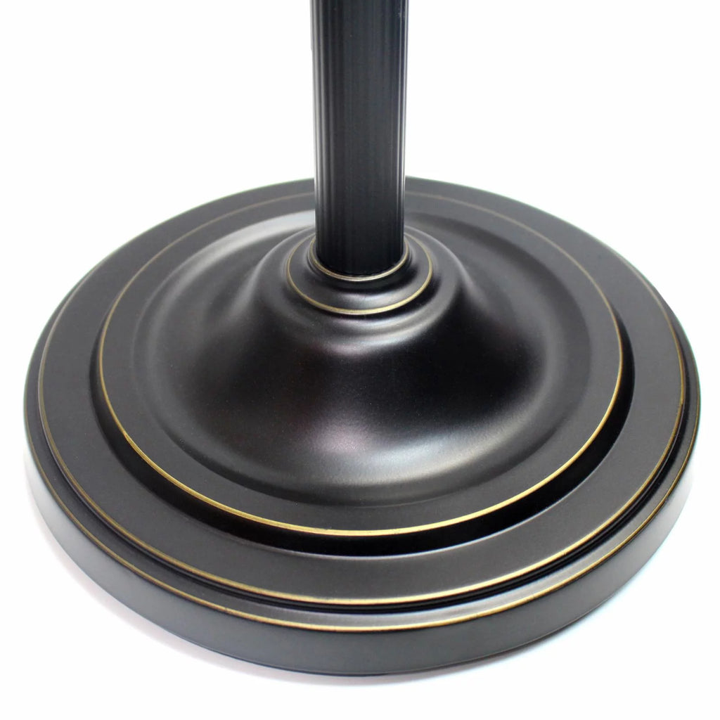 2 Light Floor Lamp with White Marble Glass, Restoration Bronze J892077