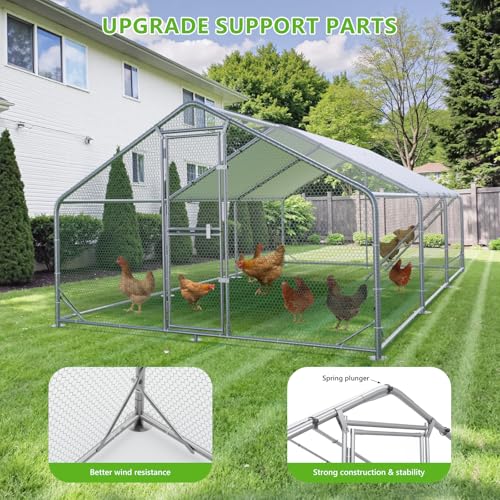 Large Chicken Coop with Anti-UV Cover D6378