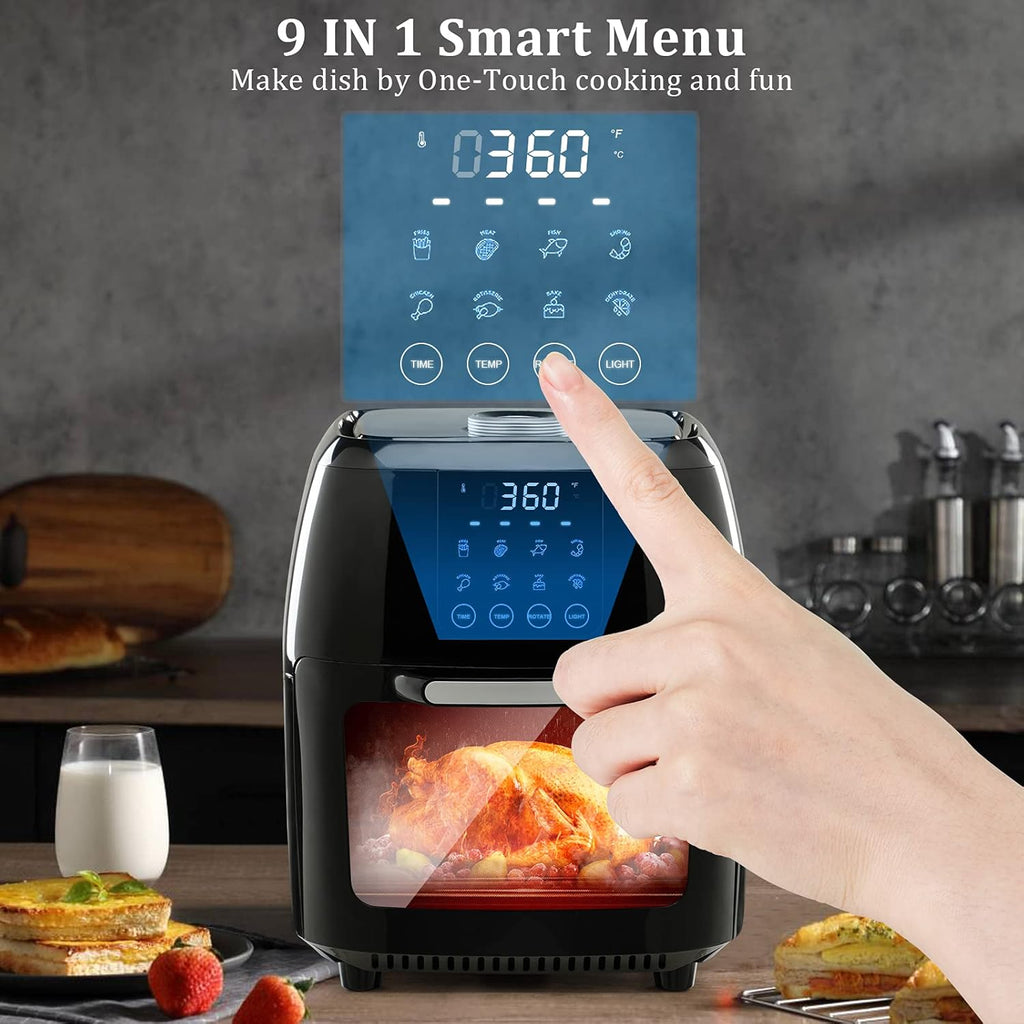 12.7-Quarts 1700W Electric Air Fryer Oven with Rotisserie V558