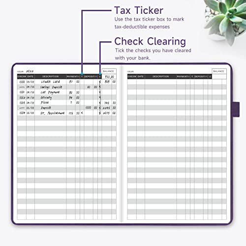Black Hardcover Check Register 5.2x7.6" T817919
