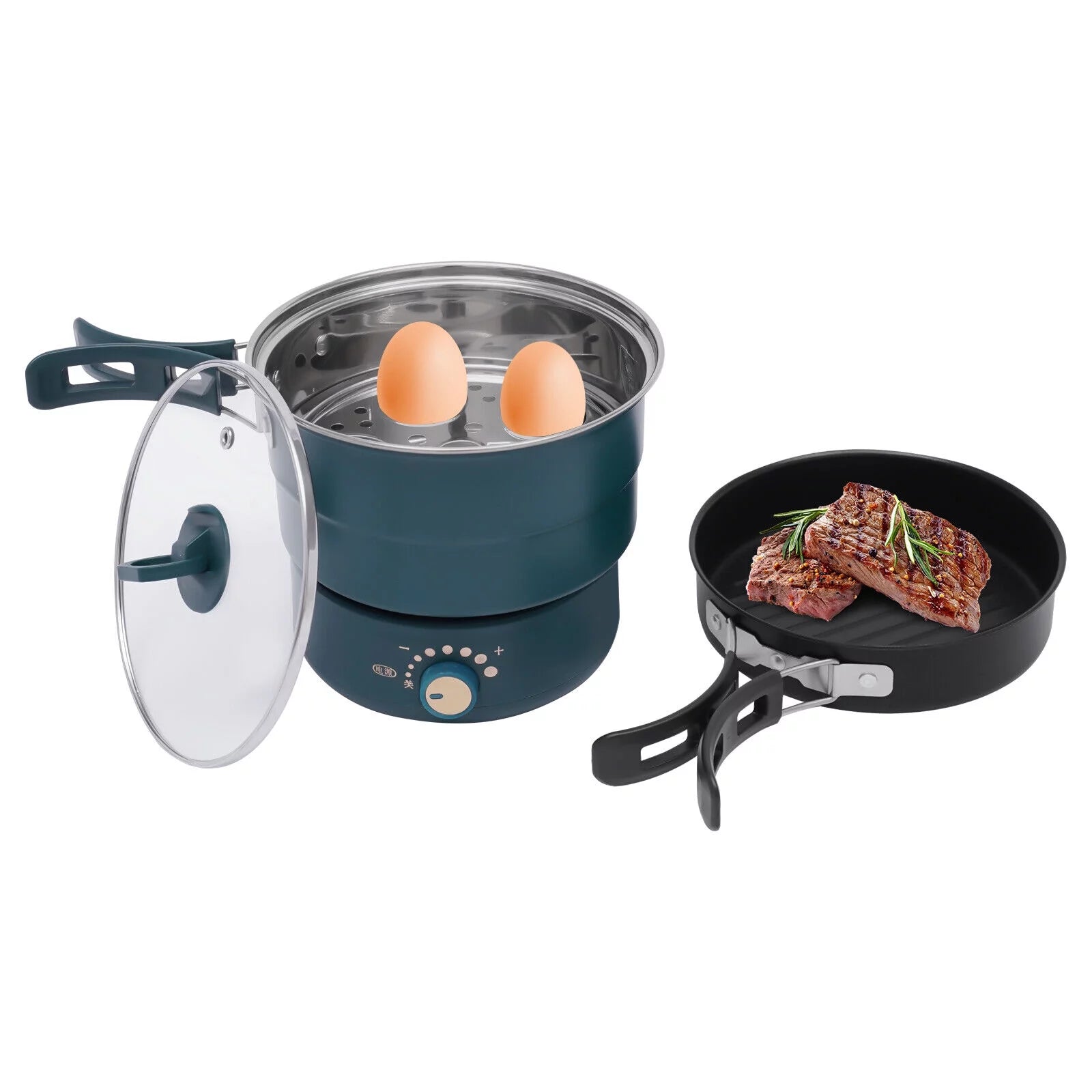 1.6L Green Electric Hot Cooker Pot J26530