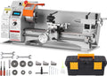 Mini Metal Lathe Machine, 7'' x 16'', 800W Precision Benchtop Power Metal Lathe S43644