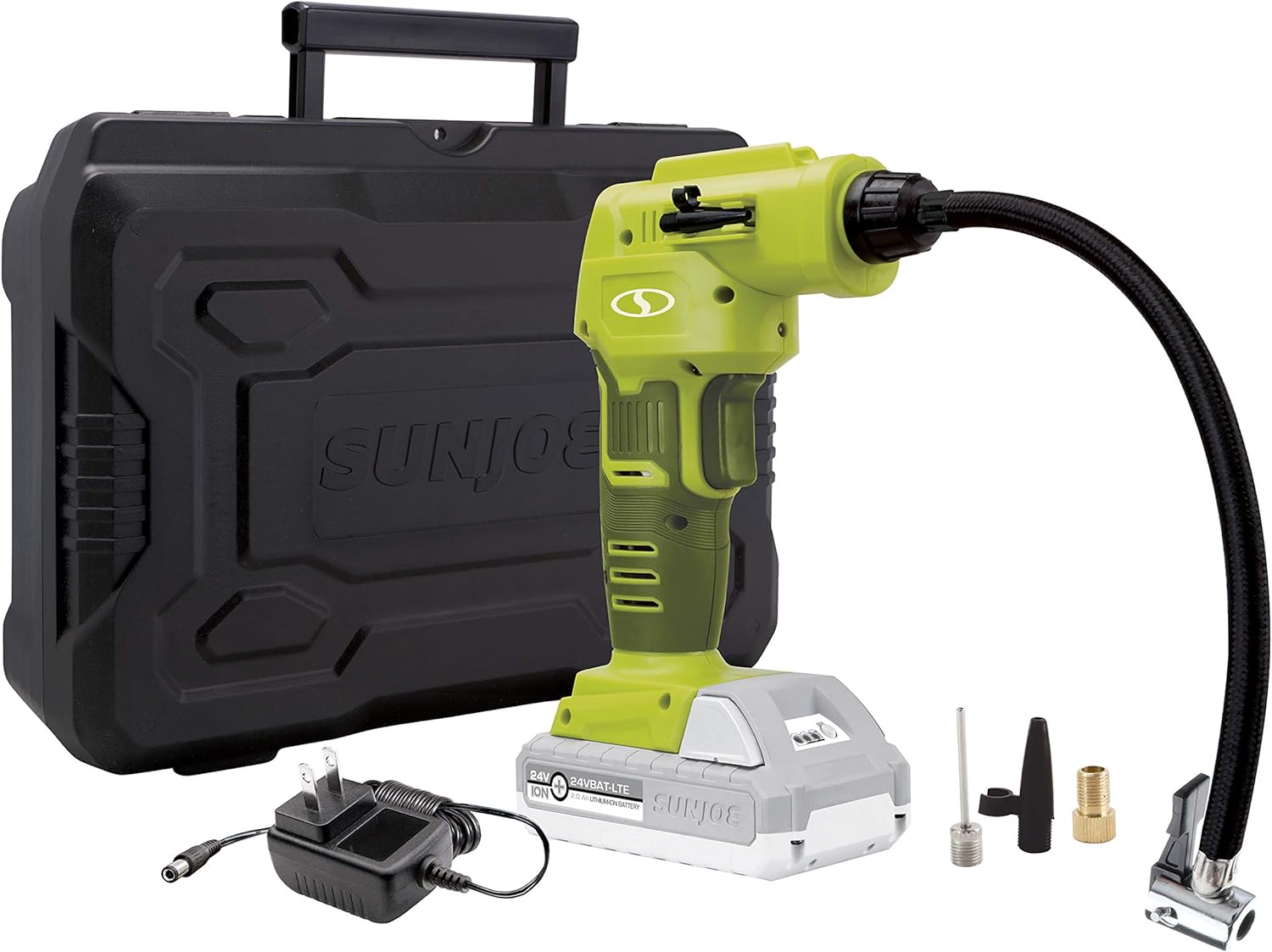 24V Tire Inflator Air Compressor with 2.0Ah Battery and Charger W814775