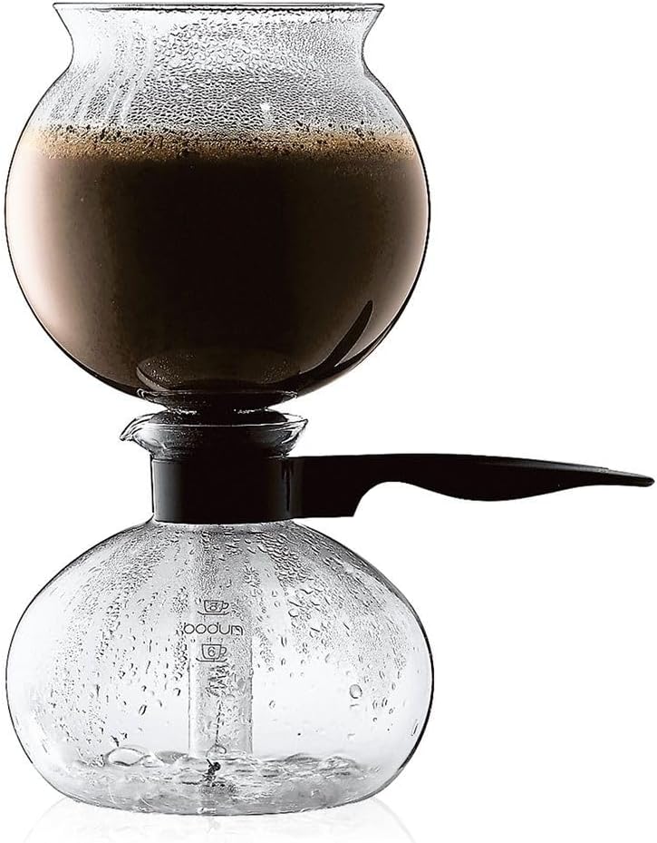 34 oz Vacuum Coffee Maker, Borosilicate Glass, Black B5783