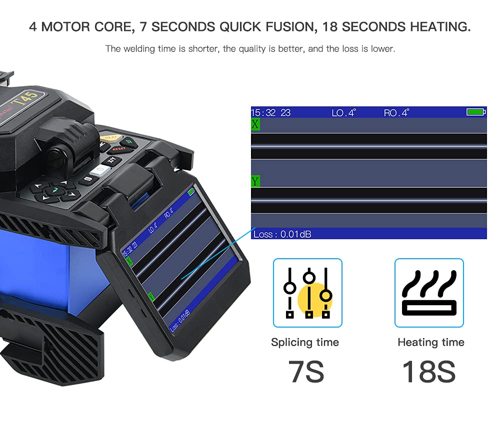 Optical Fiber Fusion Splicer Core Alignment Splicing Machine with Fiber Cleaver P6924