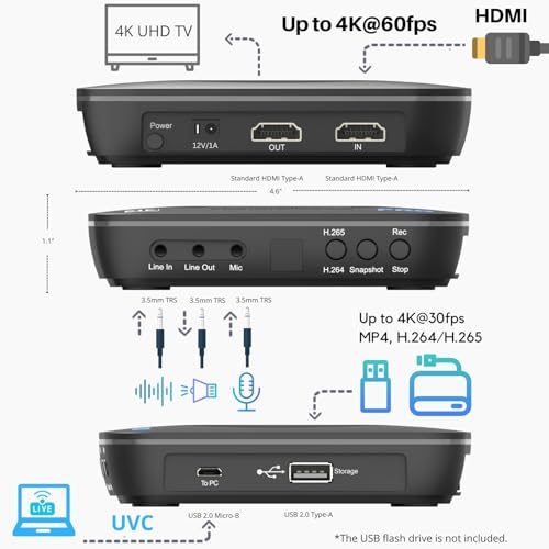 4K Video Recorder HDMI Capture DVR A753