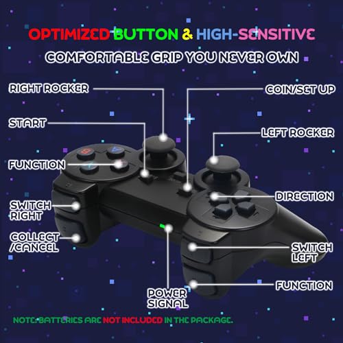 Retro Game Console with 20000 Games, 9 Emulators, 4K HDMI Output, Dual Controllers 64G V6585