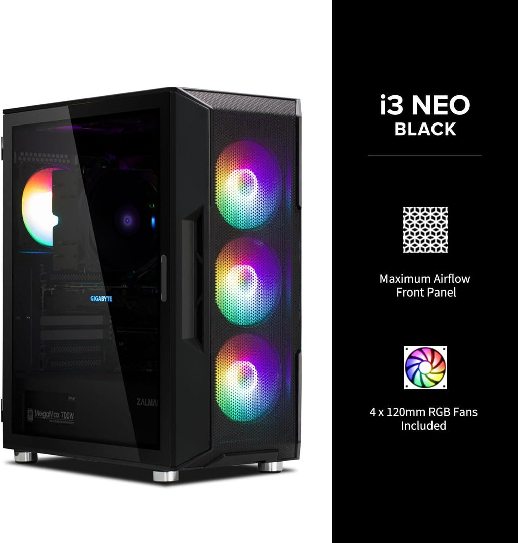 ATX Mid Tower PC Case with Black CPU Cooler D42306