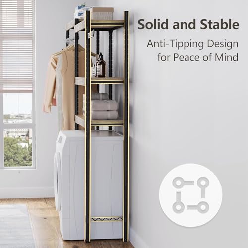 Over The Washer and Dryer Storage Shelf, Wood, 28" C608