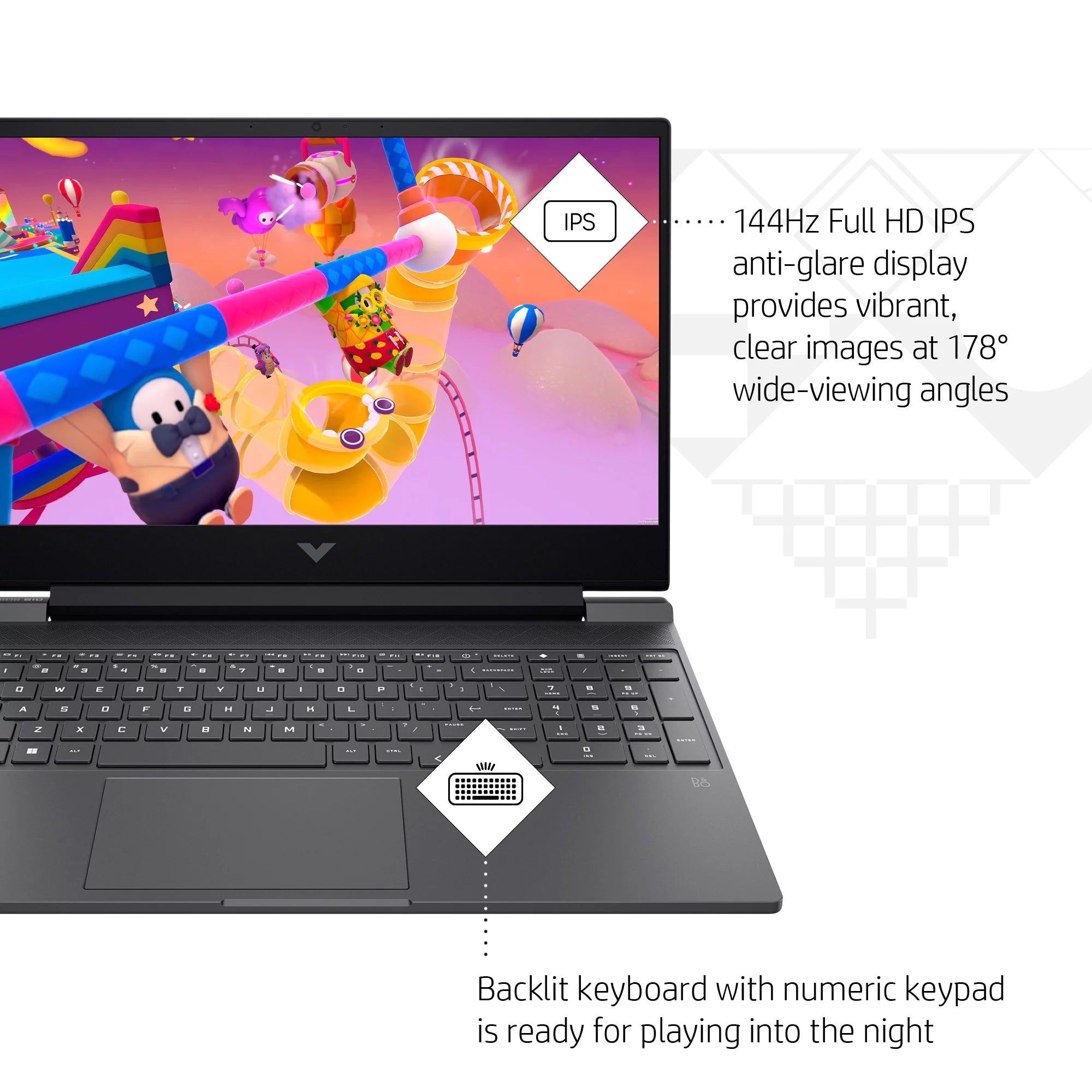 15.6" 144Hz Gaming Laptop, Intel Core i5-12500H, 16GB RAM, 512GB SSD B90307