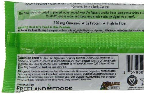 Organic Sprouted Bars Spirulina Sesame - 25 Bars O1715