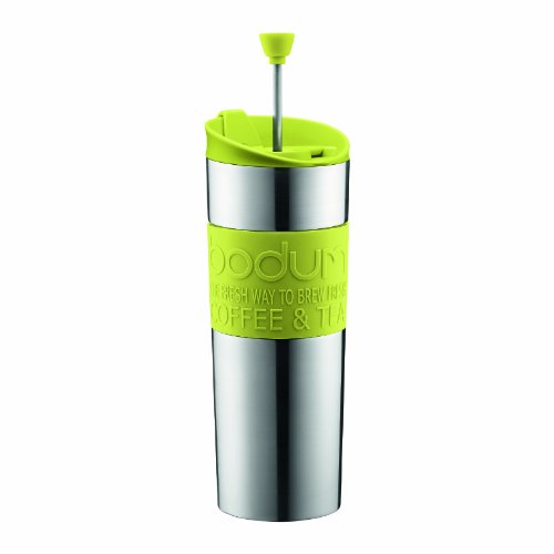 Black 15oz Vacuum Insulated Stainless Steel Travel Press P6662