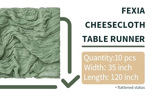 3 Pack Dusty Blue Gauze Table Runner 35x120 Inches M72517