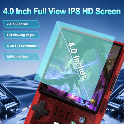 4.0 inch IPS Screen Handheld Retro Game Console (Transparent Gray) N1247
