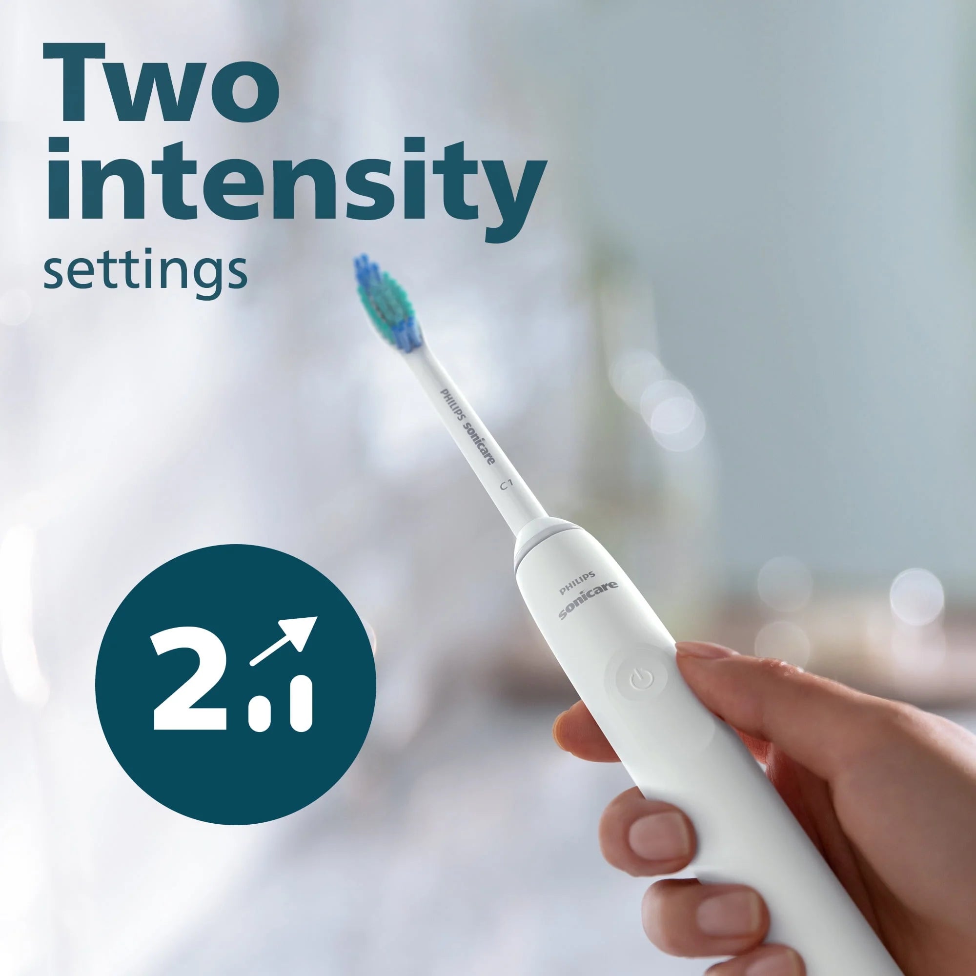 White Rechargeable Electric Toothbrush with Pressure Sensor A461