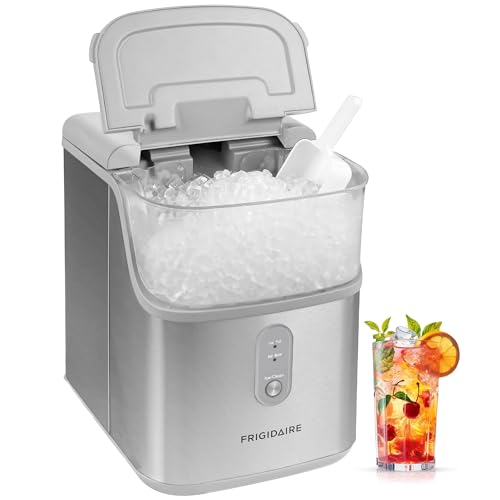 Compact Countertop Nugget Ice Maker, 33lbs per Day, Metallic Finish X900