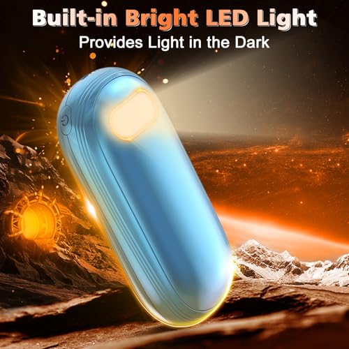 Hand Warmers Rechargeable 2 Pack with Dual-Sided Heating, LED Display & Flashlight D840631