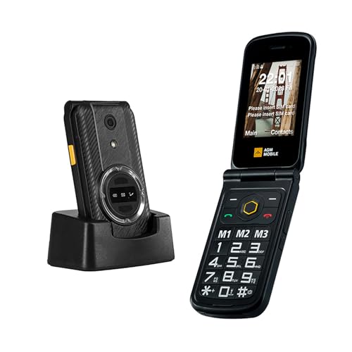 Rugged Flip Phone, 4G LTE Basic Cell Phone, Waterproof, Drop-Proof, Dual SIM Cards R228