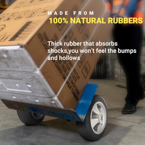 8" x 2" Flat Free Solid Rubber Tire and Wheel with 2" Offset Hub L16344