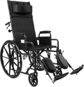 Reclining Wheelchair with Detachable Desk Arms, 18" Seat Width, 300 Lbs. Capacity C309