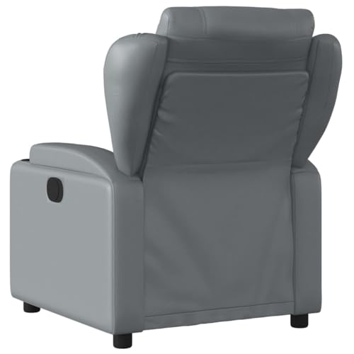 Gray Faux Leather Electric Massage Recliner Chair W80774