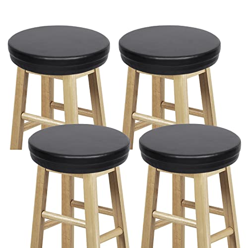 14 Inch Burnt Orange Round Leather Bar Stool Cushion T801900