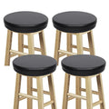 14 Inch Burnt Orange Round Leather Bar Stool Cushion T801900