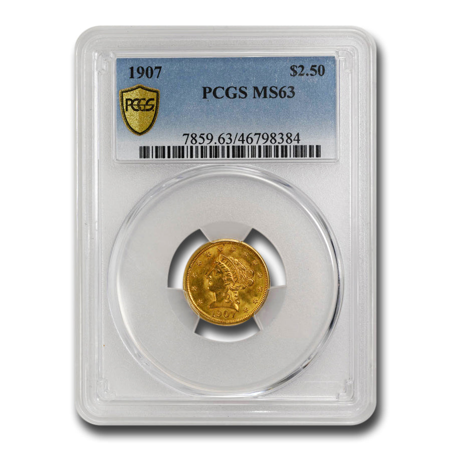 $2.50 Liberty Gold Quarter Eagle MS-63 V940